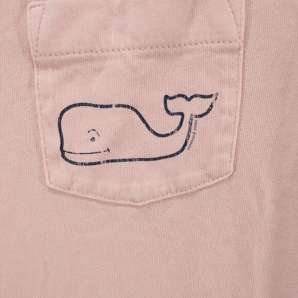 Vineyard Vines Women's Whale Chest Pocket T-Shirt Pink XS Long Sleeve Cotton - Picture 4 of 14